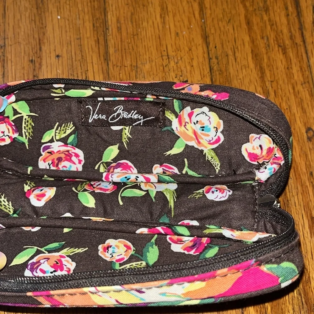 Vera Bradley Floral Patterned Zippered Reading Glasses Eyeglasses Case Accessory